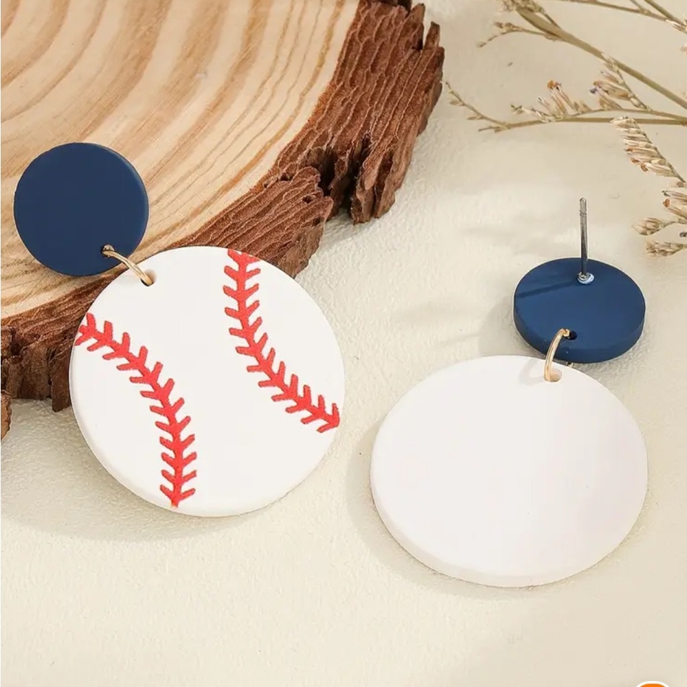 Baseball Earrings - Picture 2 of 3